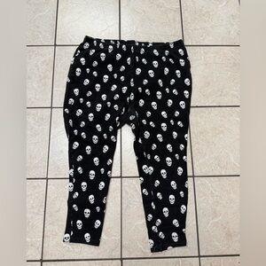 Torrid Black and White Skull Kids Leggings